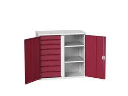 universele kast,HxBxD 1000x1050x550mm,2xStalen bodem,8lade(n)