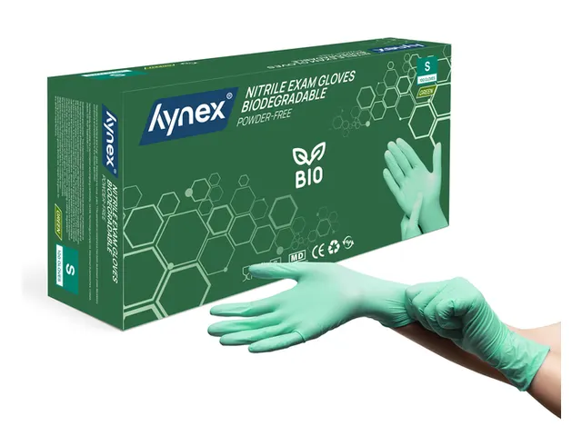 Handschoen Hynex nitril Bio S groen 3.5gr 100 stuks