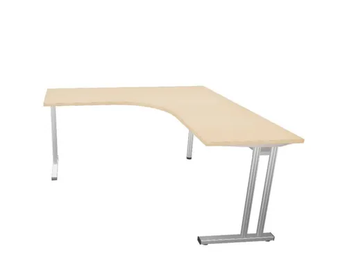 bureau in vrije vorm,HxBxD 740x1600x1600mm,vrije vorm,NE-esdoorn