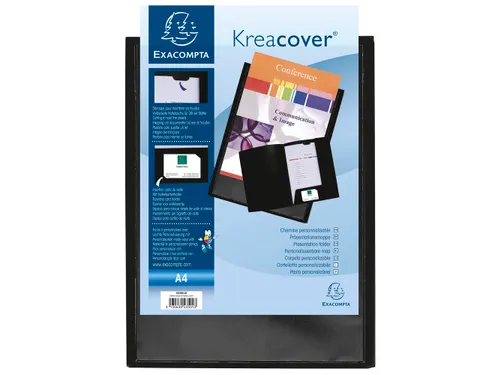 Presentatiemap Soepel PP Kreacover A4 Zwart