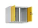 opzetkast,v. locker voor scheiding van kleding,2vak.,vak B 300mm