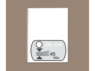 Draadrug GBC 6mm 34-rings A4 wit 100stuks - 1