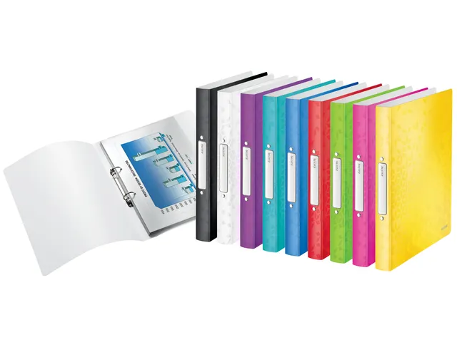 Ringband Leitz WOW A4 2-rings O-mech 25mm PP blauw