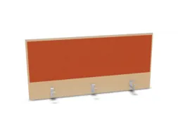 opzetpaneel,v. bureau,aanbouw achter,B 1200mm,NE-esdoorn,BN3012-oranje