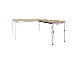 Bureau Linesto N4 aanbouwtafel 120x60cm honey castello 25mm wit