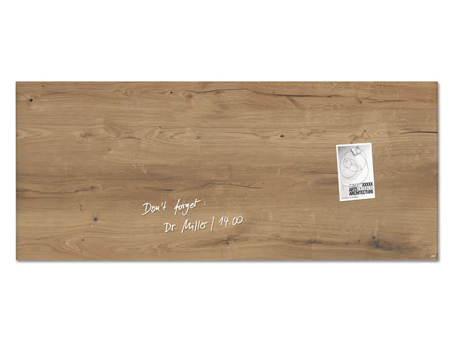 Glasmagneetbord Sigel Artverum 130x55cm Natural Wood