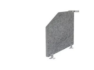 akoestische middenwand,HxBxD 500x735x25mm,geluidabsorberend vlies - 1