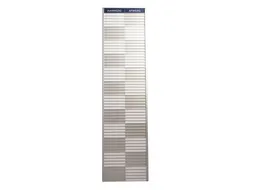 Menoor In-Uit bord 60 namen Aluminium Aanwezig/Afwezig Donkerblauw