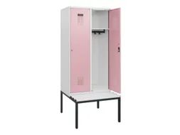 locker met bank,HxBxD 1950x800x815mm,2vak,vak B 400mm,cilinderslot