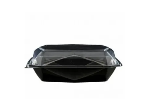 Octaview APET Zwart/Transparant 225x225x80mm 1150ml 100 stuks