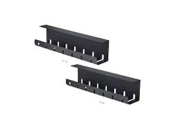 2-Pack Kabelmanagement Tray voor onder bureau 53cm per tray Zwart