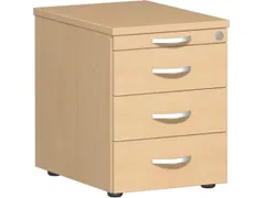 mobiel ladeblok,HxBxD 570x430x600mm,4lade(n),cil.-slot,romp beuken