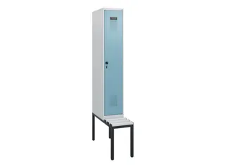 locker met bank,HxBxD 1950x300x815mm,1vak,vak B 300mm,draaigrendel - 2