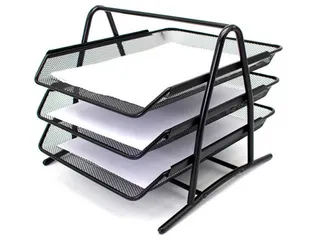 3 Brievenbakjes Mesh Metaal A4 Zwart - 3