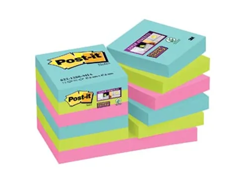 Notes 76x76mm Neon Assorti