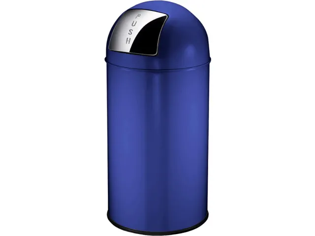 Afvalbak Pushcan 40 Liter Blauw