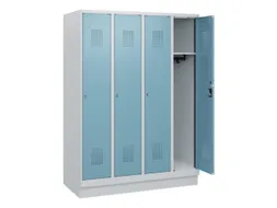 schoollocker,HxBxD 1630x1200x500mm,4vak,vak B 300mm,cil.-slot,sokkel