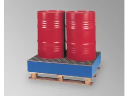 Palletopzetbak 2x 200l Opvangvol. 210l Staal 240x 1250x 820mm Rooster