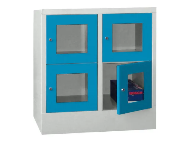 armoire multicases,HxlxP 855x800x500mm,RAL7035,face avant RAL5012