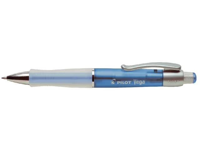 Balpen Pilot Vega Transparant Neon Blauw 1.0mm Medium Punt
