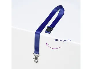 Lanyard Avery rPET blauw 440x15mm met karabijnhaak 10 stuks - 4