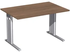 In hoogte verstelbaar bureau,HxBxD 680-820x1200x800mm,blad notenboom