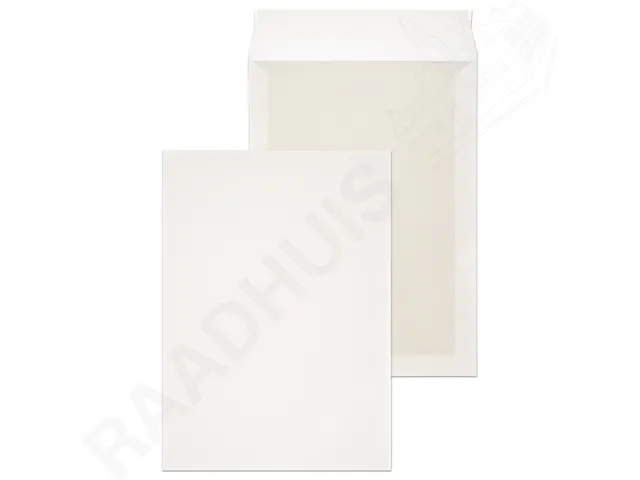Bordrug envelop Raadhuis 262x371mm EB4 wit met plakstrip krimp a 10 st