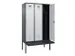 locker met bank,voor scheiding van kleding,HxBxD 2120x1200x815mm,3vak