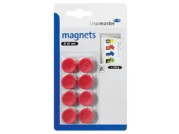 Magneet Legamaster 20mm 250gr rood 8 stuks