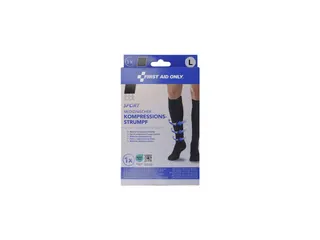 Sportsteunkous First Aid Only kniehoog gesloten zwart maat L - 1