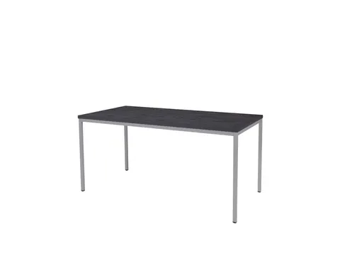 Domino Basic Tafel Vaste Hoogte 160x80 houtprint schaduw alu 4-poots