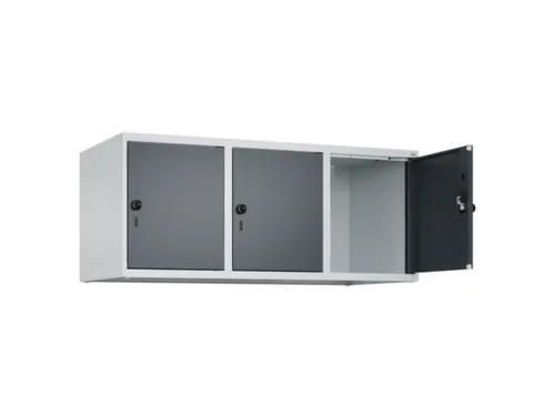 opzetkast,v. locker,3vak.,vak B 400mm,HxBxD 500x1200x500mm