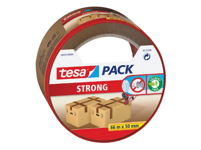 Verpakkingstape Tesapack Strong 50mmx66m Bruin PP