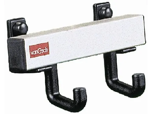 Wandkapstok L X D 200X 80Mm 2Haken Aluminium/zwart