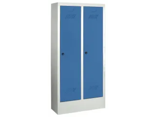 lockerkast v. kinderen,HxBxD 1300x530x300mm,2vak,RAL7035,front RAL5012 - 2