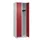 locker,HxBxD 1850x600x500mm,2vak,vak B 300mm,cil.-slot,staand op vloer