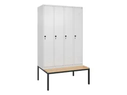 locker voor scheiding van kleding,HxBxD 2120x1200x815mm,4vak