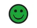 OUTLET Aimant Impression Smiley Vert Ø50mm x 0,85mm
