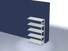 systeemstelling,aanbouwveld,HxBxD 2000x1310x535mm,vakl. 230kg