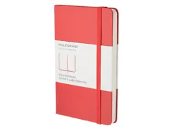 Notitieboek Moleskine pocket 90x140mm blanco hard cover scarlet red