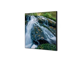 Wanddecoratie Textiel Set 40x40cm Waterbron Bos - 1