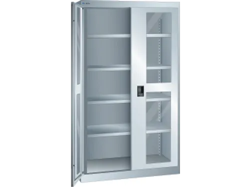 zwaarlastkast met openslaande deuren,HxBxD 1950x1100x641mm,lak RAL7035