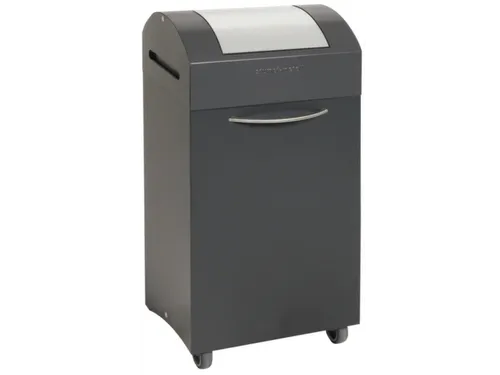 Afvalbak 60 Liter 790x380x320mm Plaatstaal 2 Wielen Klep Grijs