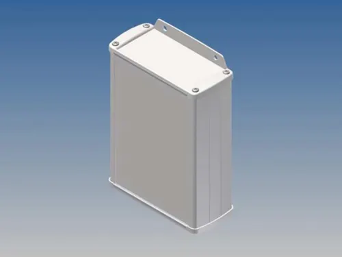 Aluminium Behuizing - WIT - 145x105.9x45.8mm - Met Flens