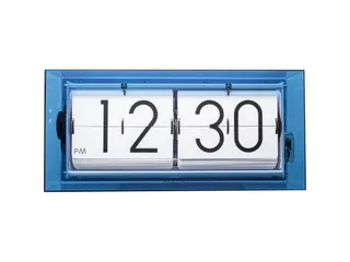 Tafel/wandklok NeXtime Big Flip 36x17x8.5cm acryl blauw - 2