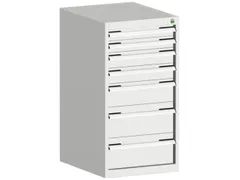 ladekast HxBxD 1000x525x650mm 7laden romp RAL7035 front RAL7035