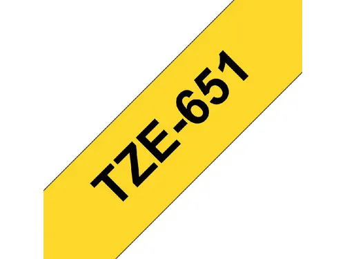 Labeltape Brother P-touch TZe-651 standaard 24mm zwart op geel
