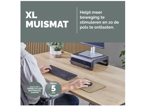 Muismat Fellowes Breyta XL zand 21x28cm