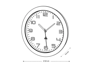 De Alba HORNEW radiografische wandklok met stille werking 30cm. grijs - 4