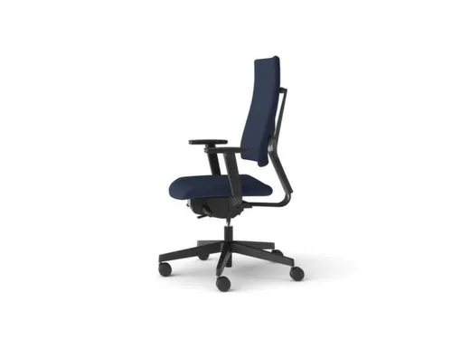 Bureaustoel Donkerblauw Frame Zwart Synchroonmechanisme Met Armleuning